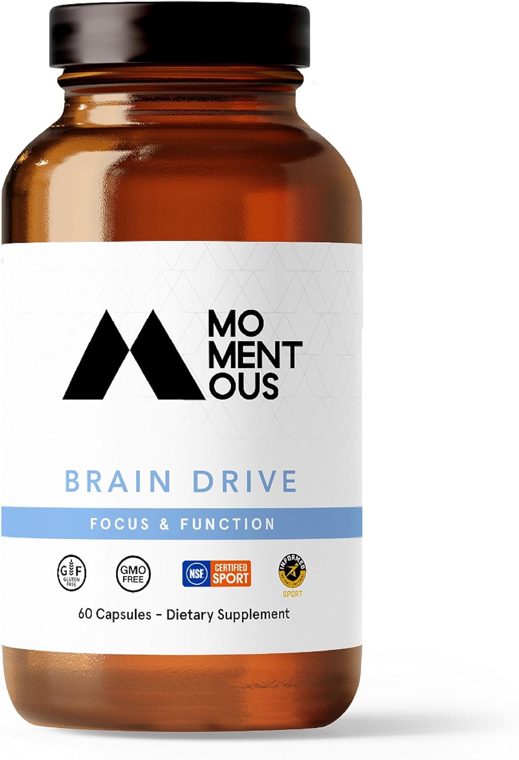 Momentous Brain Drive Nootropic Supplement - Brain Supplement For Memory And Focus Support - Nsf Certified, Gmo-Free, Gluten Free, 30 Servings