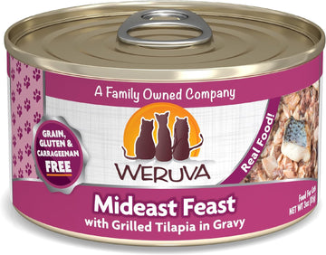 Weruva Classic Cat Food, Mideast Feast With Grilled Tilapia In Gravy, 3Oz Can (Pack Of 24)