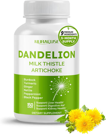 Dandelion Milk Thistle Artichoke Burdock Turmeric - Support Liver Health, Support Digestive Aid - Made And Tested In The Usa