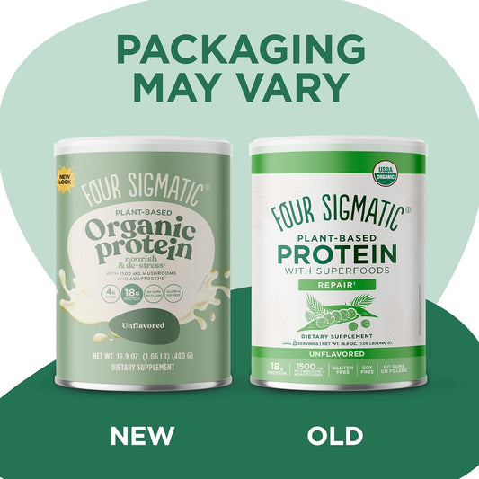 Four Sigmatic Organic Plant-Based Protein Powder Unflavored Protein wi