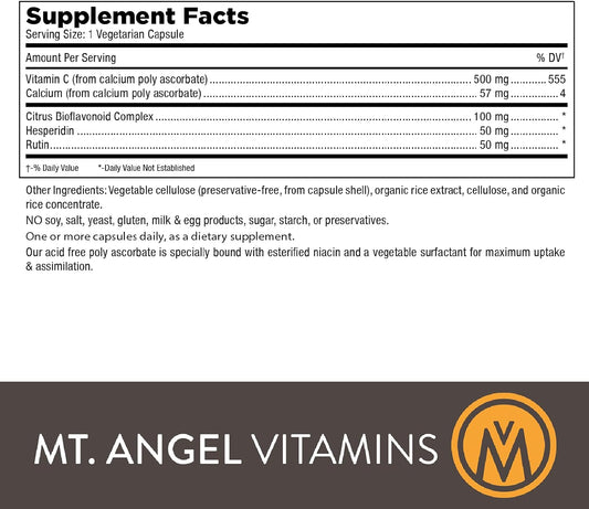 Mt. Angel Vitamins - Good C, Esterified-Acid Free with Bioflavonoids & Rutin