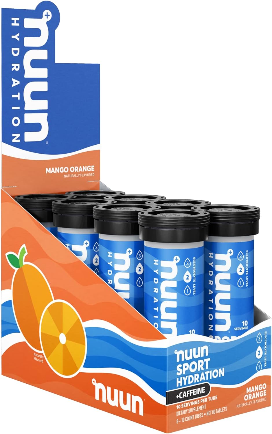 Nuun Sport + Caffeine Electrolyte Tablets for Proactive Hydration, Man