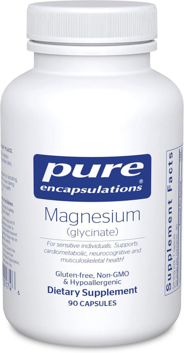 Pure Encapsulations Magnesium (Glycinate) - Supplement To Support Stress Relief, Sleep, Heart Health, Nerves, Muscles, And Metabolism - With Magnesium Glycinate Capsules