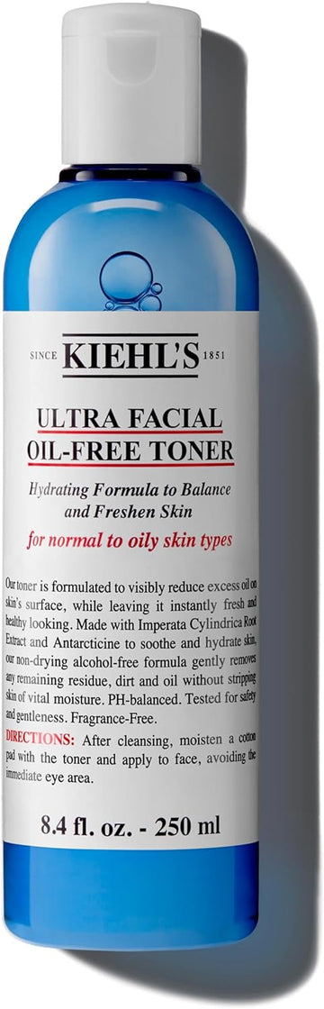 Kiehl'S Ultra Facial Oil-Free Toner, Soothing & Hydrating Face Toner For Oily To Normal Skin, Alcohol-Free, Fragrance-Free, 250Ml