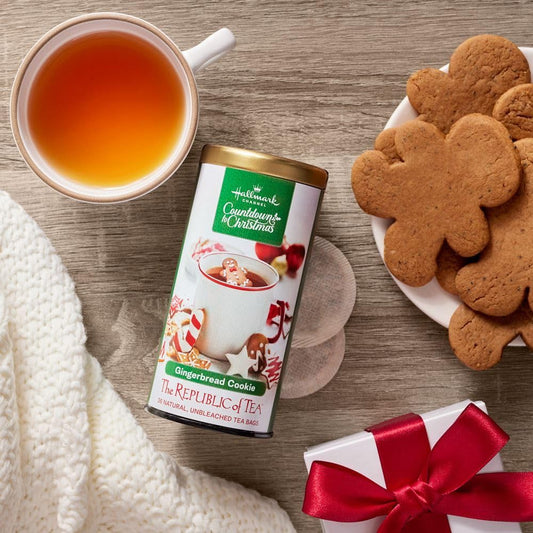The Republic Of Tea Hallmark Countdown To Christmas Gingerbread Cookie Herbal Tea, 36 Tea Bags