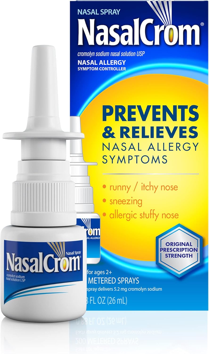 Nasalcrom Nasal Spray Allergy Symptom Controller | 200 Sprays | .88 Fl Oz