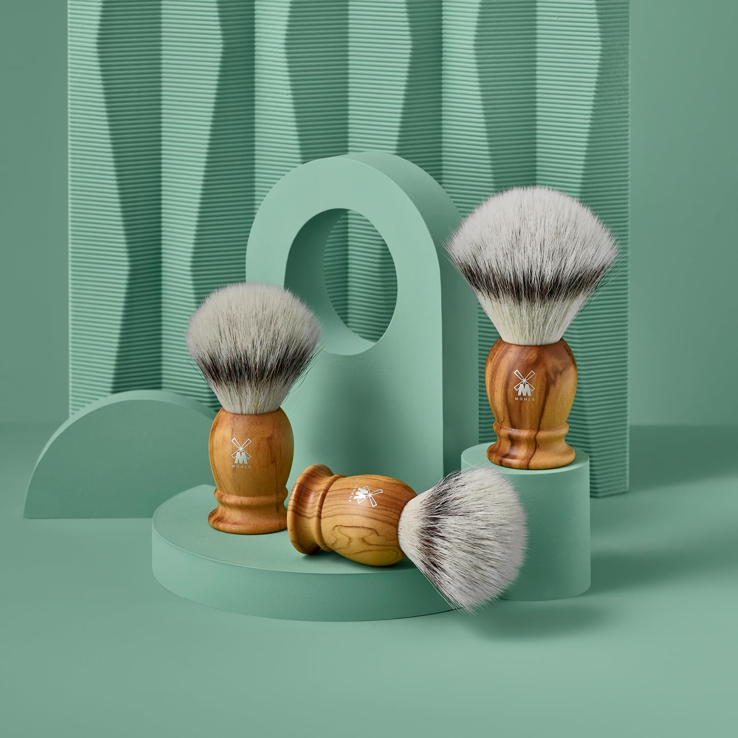 Mühle Classic Olive Wood Small Silvertip Fiber Shaving Brush - Synthetic Luxury Shave Brush For Men, Rich Lather : Beauty & Personal Care