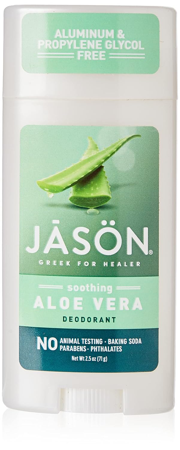 Jason Aluminum Free Deodorant Stick, Soothing Aloe Vera, 2.5 Oz (Packaging May Vary)