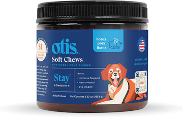 Soft Chew Multivitamin For Dogs - Longevity Focus | Overall Wellness, Healthy Immune And Cardiovascular System For Dogs | Otis Healthy Dog Treats | 90 Counts, 9.52 Oz