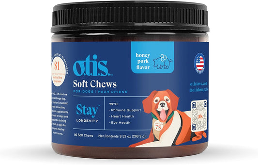 Otis Soft Chew Multivitamin For Dogs - Support & Strengthen | Joint Support, Healthy Immune And Cardiovascular System For Dogs | Otis Healthy Dog Treats | 90 Counts, 9.52 Oz