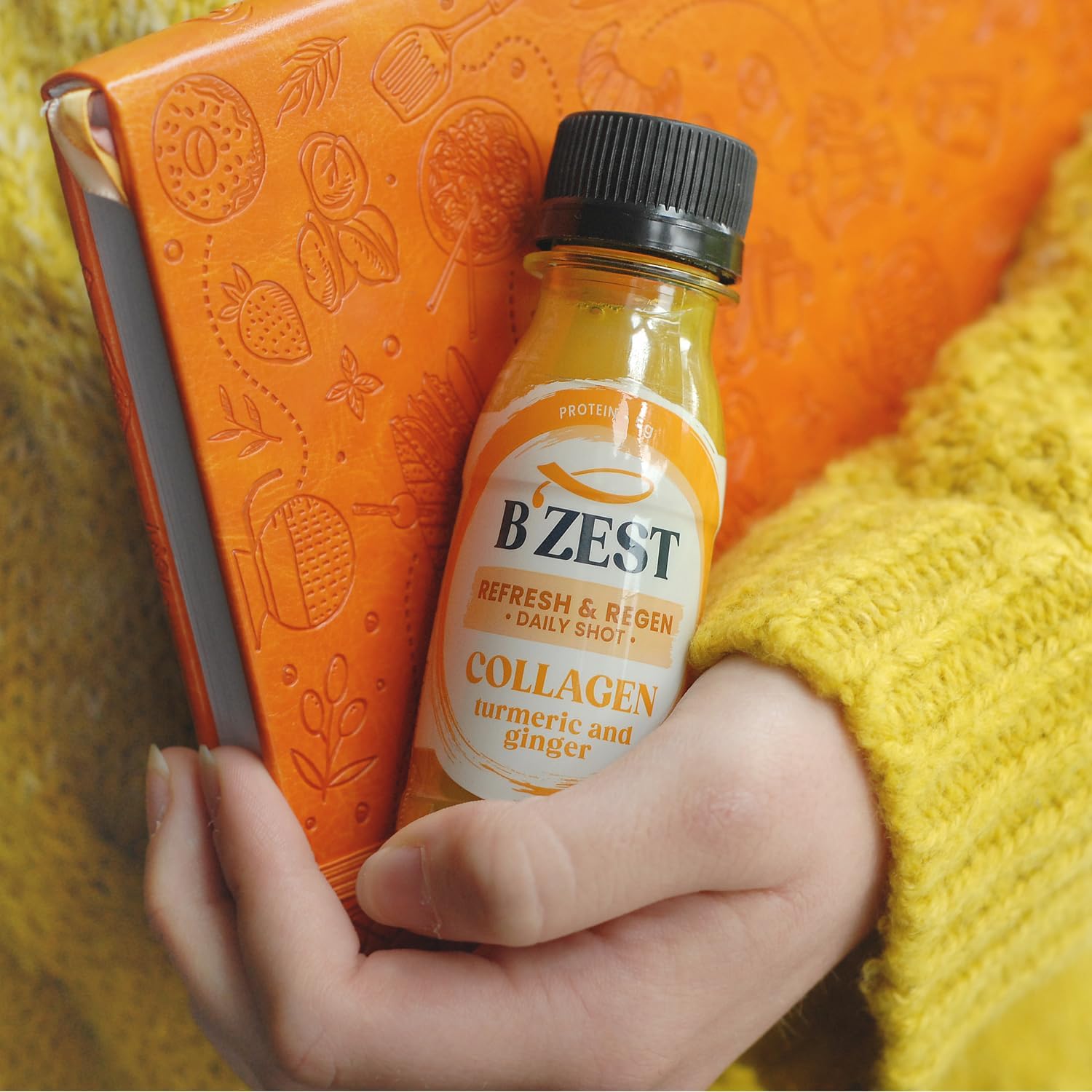 Bumblezest Refresh & Regen: Ginger, Turmeric & Collagen Daily Health Shot, Refreshing Shot With A Zesty Kick, 5G Protein (12 X 60Ml)