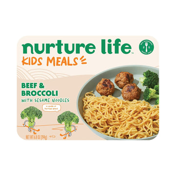 Nurture Life Kids Meals, Beef & Broccoli, Healthy Toddlers & Kid Foods, Freshly Cooked, Made To Orders, Ships In Refrigerated Box, Nutritious Toddler Meals, Ready To Eat School Lunch, Organic Focus