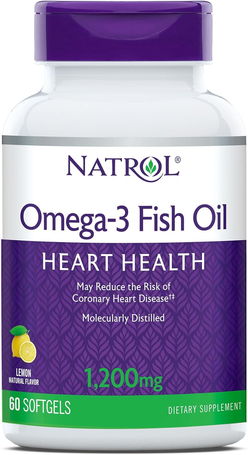 Natrol Omega-3 1200mg Fish Oil, 60 Softgels