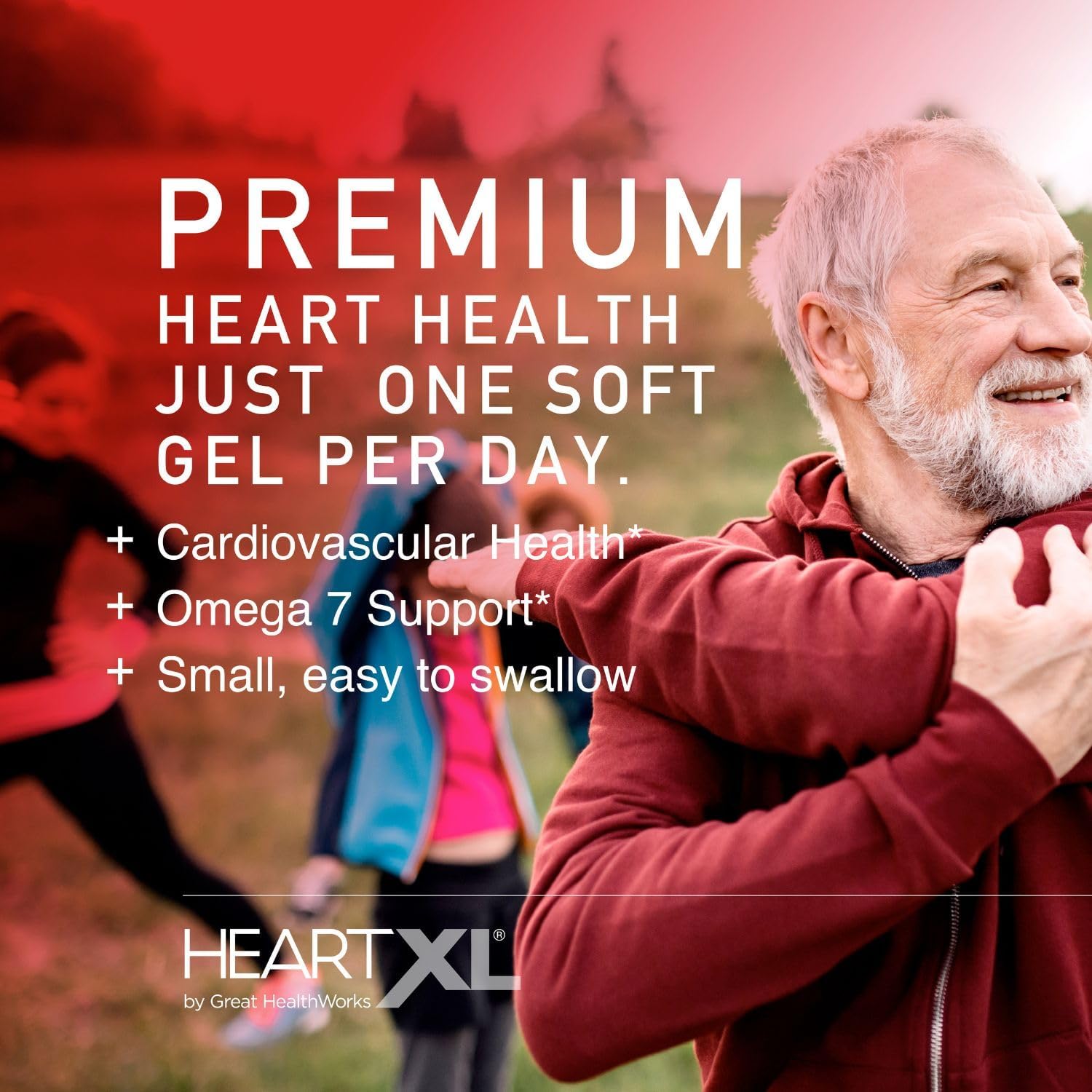 HeartXL High Potency Omega-7 Blend Cardiovascular Health Support - Promotes Healthy Metabolism - Gluten-Free Heart Health Supplement - 30 Soft Gels : Health & Household