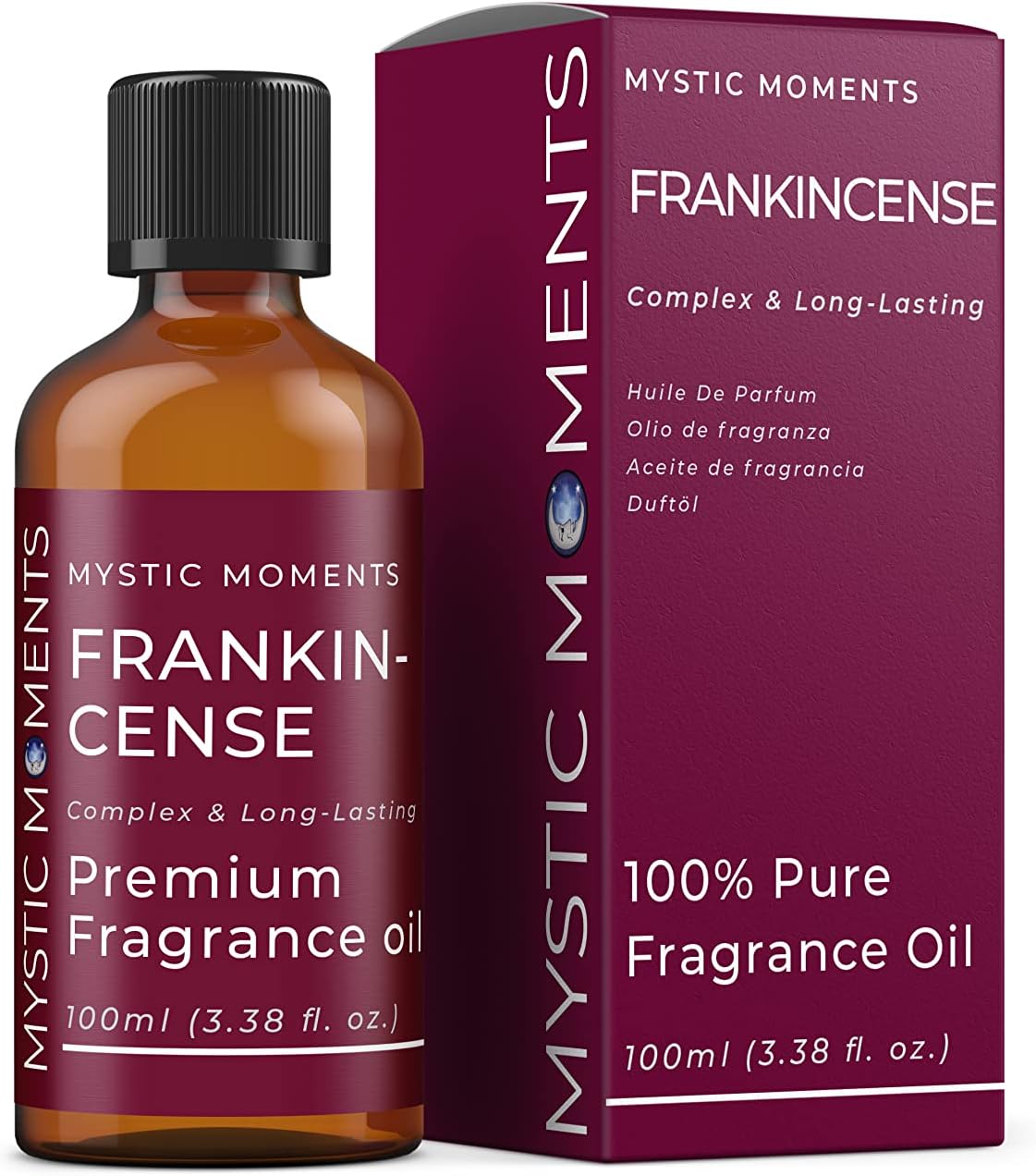Mystic Moments | Frankincense Fragrance Oil - 100Ml - Perfect For Soaps, Candles, Bath Bombs, Oil Burners, Diffusers And Skin & Hair Care Items
