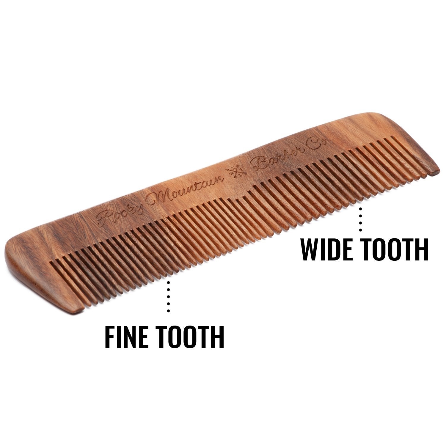 Hair Comb - Wood With Anti-Static & No Snag With Fine And Medium Tooth For Head Hair, Beard, Mustache With Premium Carrying Pouch In Design In Gift Box : Beauty & Personal Care