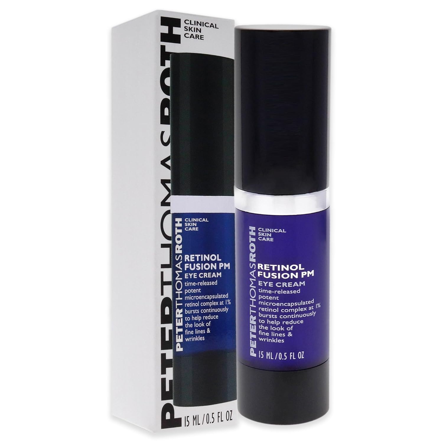 Peter Thomas Roth Retinol Fusion PM Eye Cream, 1% Microencapsulated Retinol Complex for Fine Lines, Wrinkles, Darkness and Puffiness, Night Cream for Eyes : Beauty & Personal Care