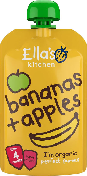Ella'S Kitchen Organic Bananas And Apples, 120G