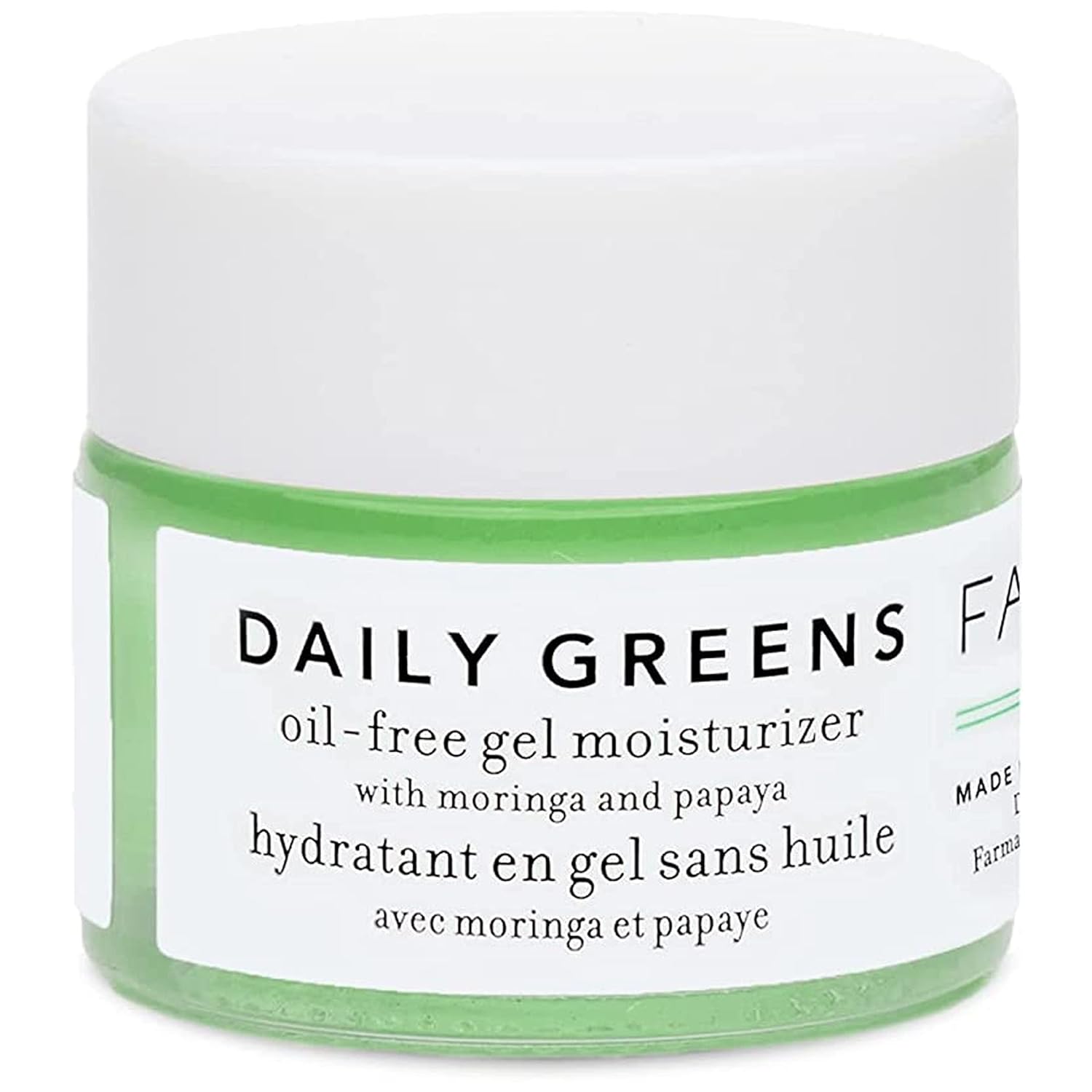 Farmacy Daily Greens Oil Free Gel Face Moisturizer - Daily Facial Moisturizing Cream with Hyaluronic Acid - New Fragrance-Free Formula, Trial Size 8ml