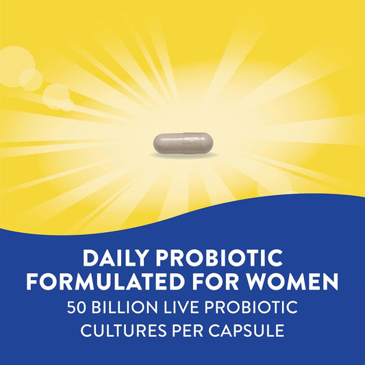 Nature'S Way Fortify Optima Daily Probiotic For Women, 50 Billion Live Cultures, Digestive And Immune Health Support Supplement*, 30 Vegan Capsules