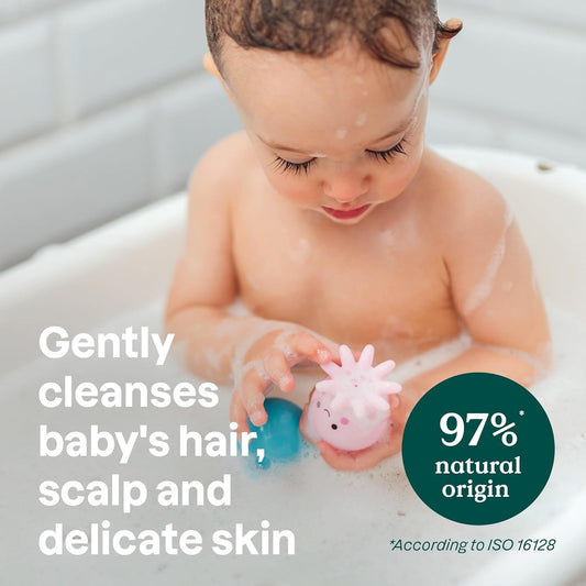 ATTITUDE 2-in-1 Shampoo and Body Wash for Baby, EWG Verified, Dermatologically Tested, Made with Naturally Derived Ingredients, Vegan, Unscented, Bulk Refill, 67.6 Fl Oz