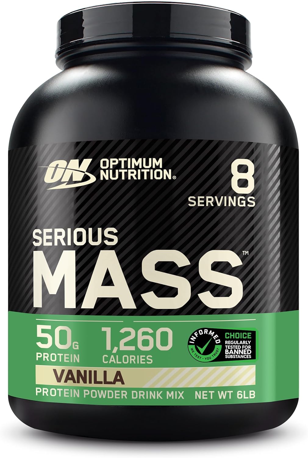 Optimum Nutrition Serious Mass, Weight Gainer Protein Powder, Mass Gainer, Vitamin C And Zinc For Immune Support, Creatine, Vanilla, 6 Pound (Packaging May Vary)