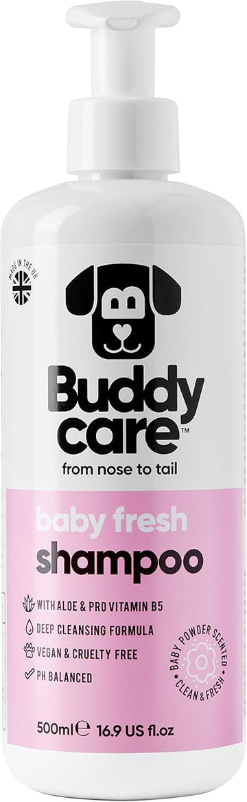Baby Fresh Dog Shampoo by Buddycare | Deep Cleansing Shampoo for Dogs | Fresh Scented | With Aloe Vera and Pro Vitamin B5 (500ml)?B60004