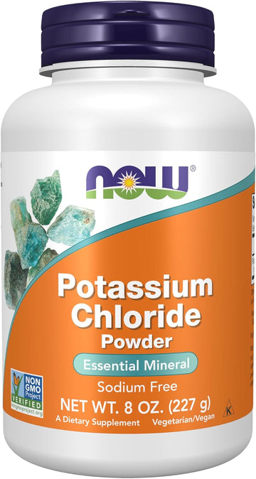Now Supplements, Potassium Chloride Powder, Certified Non-Gmo, Essential Mineral*, 8-Ounce