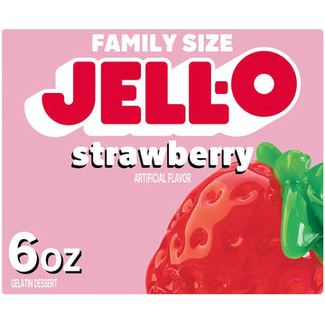 Jell-O Strawberry Gelatin Dessert Mix (6 Oz Box)