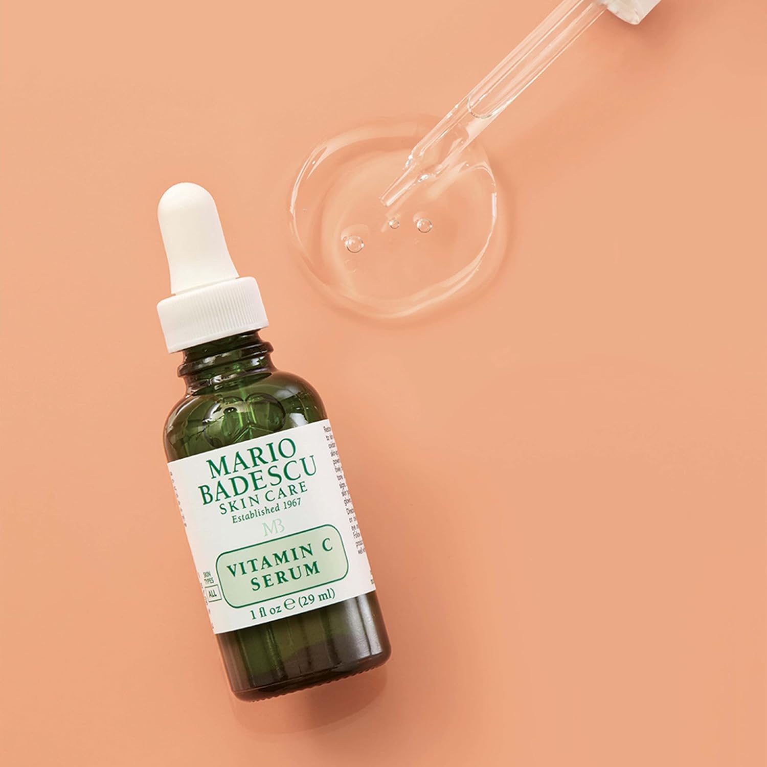 Mario Badescu Vitamin C Serum for All Skin Types | Lightweight Serum with Vitamin C & Sodium Hyaluronate | Visibly Reduces Signs of Aging | 1 Fl Oz (Pack of 1) : Beauty & Personal Care