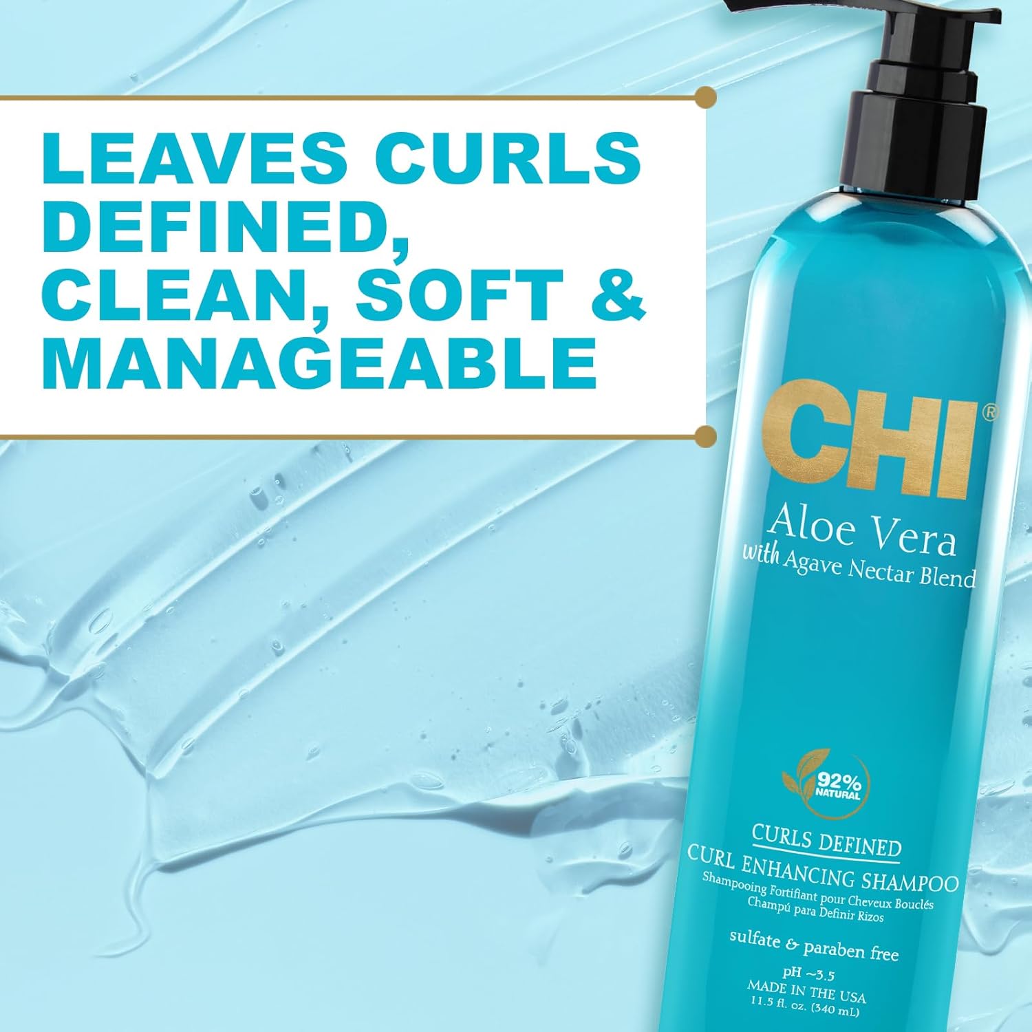 CHI Aloe Vera Curl Enhancing Shampoo, 739 ml, White : Amazon.co.uk: Beauty
