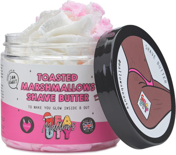 Mallows Beauty Marshmallow Shave Butter, Relieves Redness, Hydrates And Nourishes, Protects Against Razor Rash, Long Lasting Results, For All Skin Types, 150G
