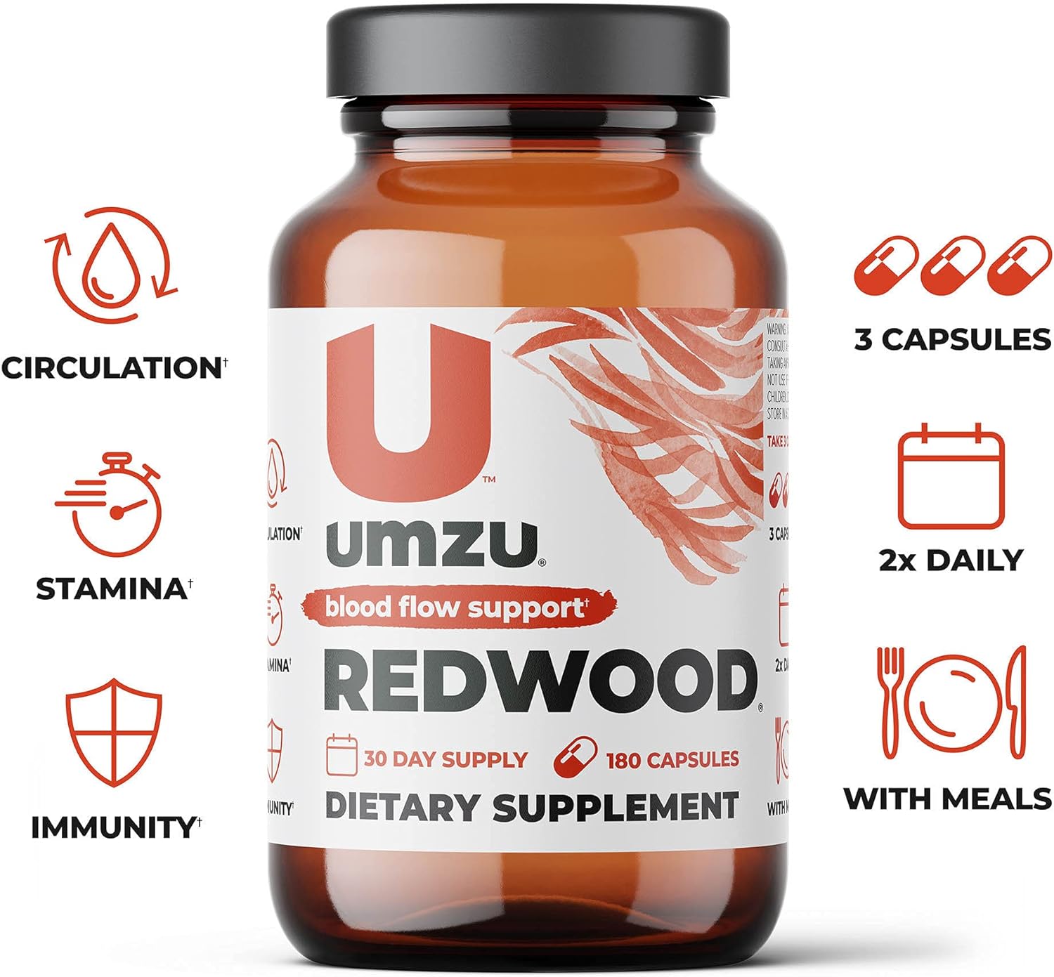 UMZU Redwood - Supports Nitric Oxide & Healthy Blood Flow - Blend of V