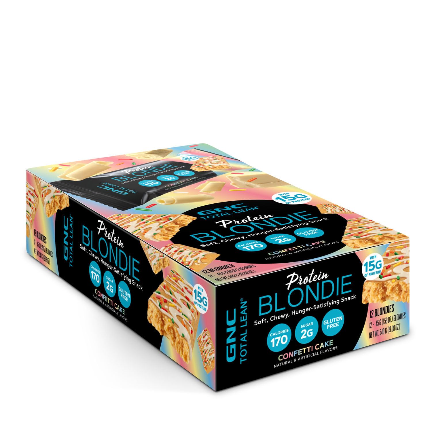 Gnc Total Lean Protein Blondie - Confetti Cake (12 Blondies)