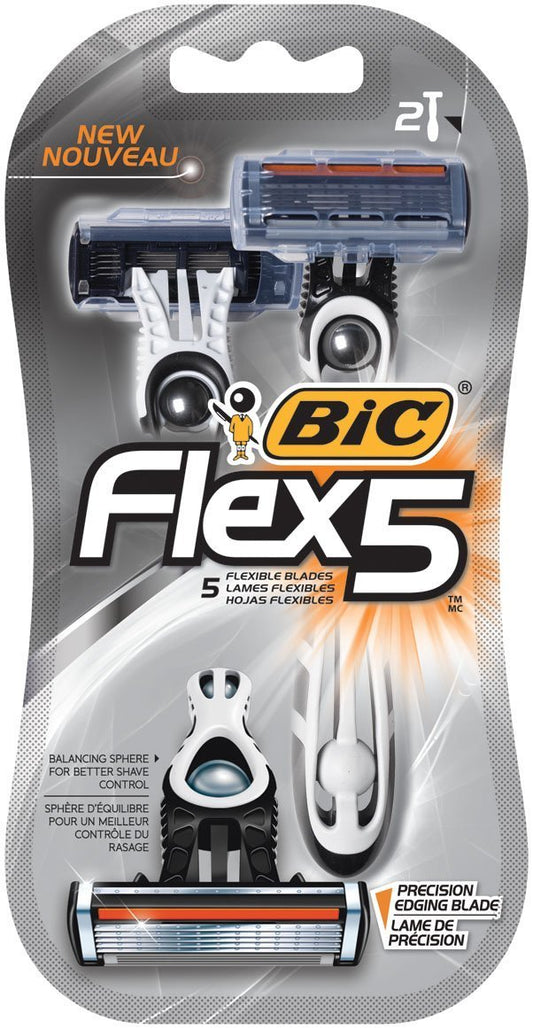 Bic Flex 5 Men'S Shaver Size 2pk Bic Flex 5 Men'S Shaver 2pk