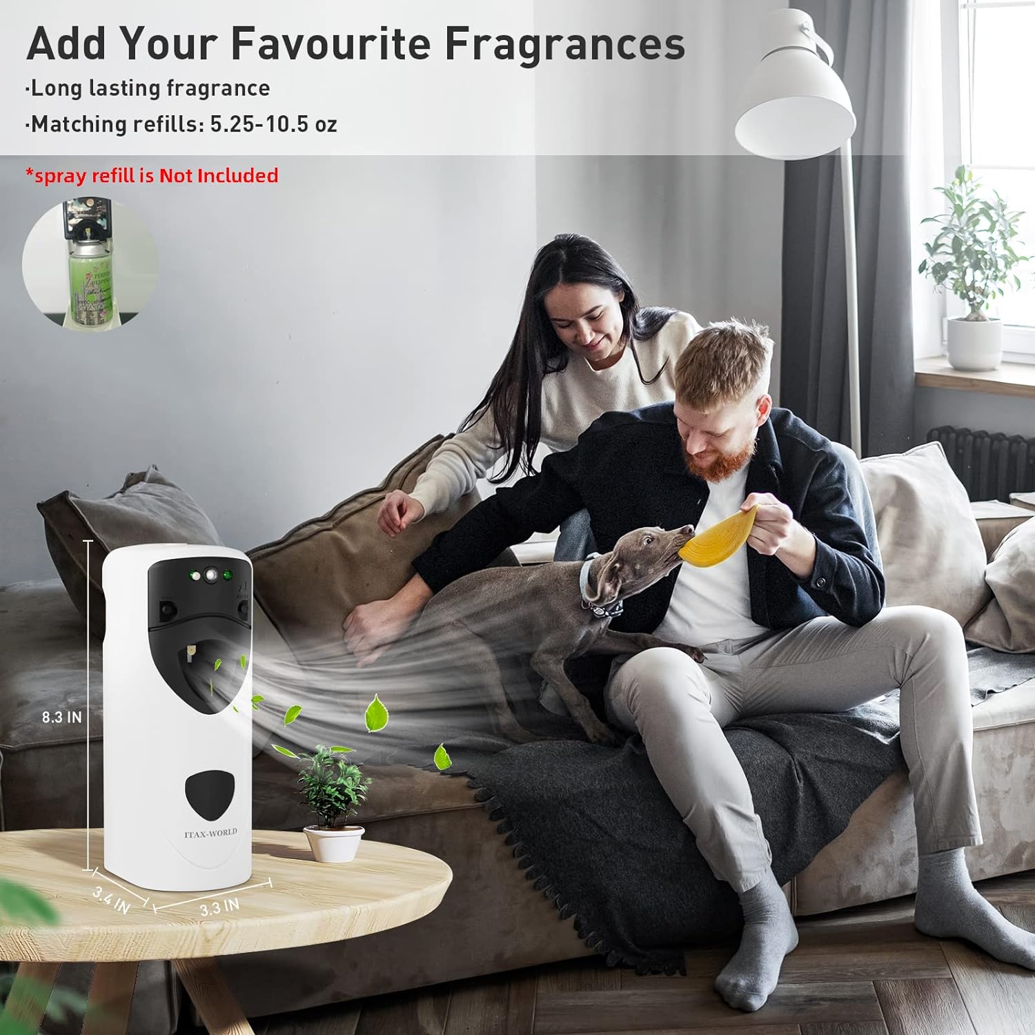 ITAX-WORLD Automatic Air Freshener Spray Dispenser with Remote Programmable Fragrance Dispenser Fit for Spray Refills | Wall Mount Aerosol Dispenser Spray Holder for Home Bathroom Commercial Place : Industrial & Scientific