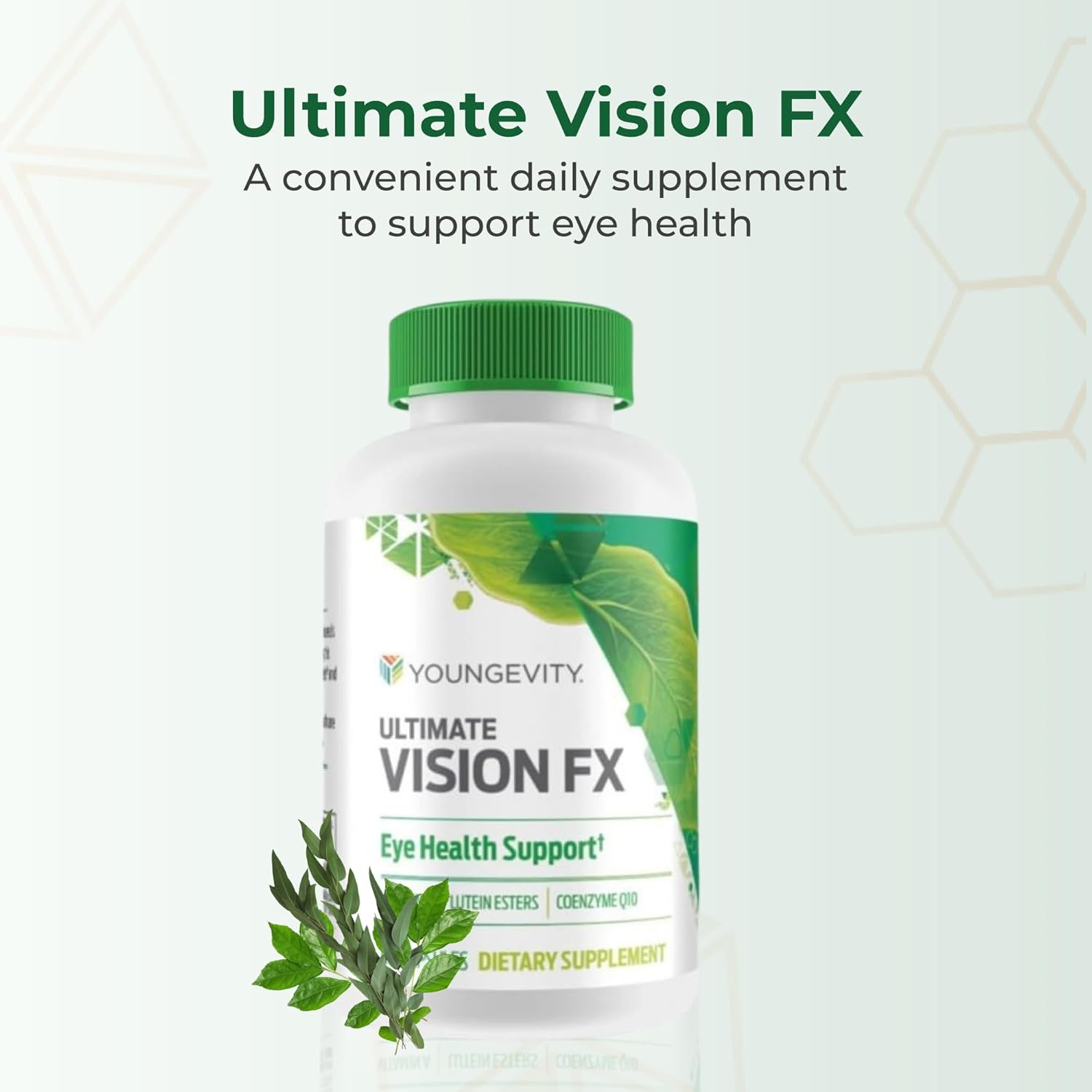 Youngevity Ultimate Vision Fx™ - Eye Vitamin & Mineral Supplement Blend - Lutein, Coq10, Vitamins A, C, E, Zinc, Chromium, Selenium For Eye Health (60 Capsules - 4 Pack)