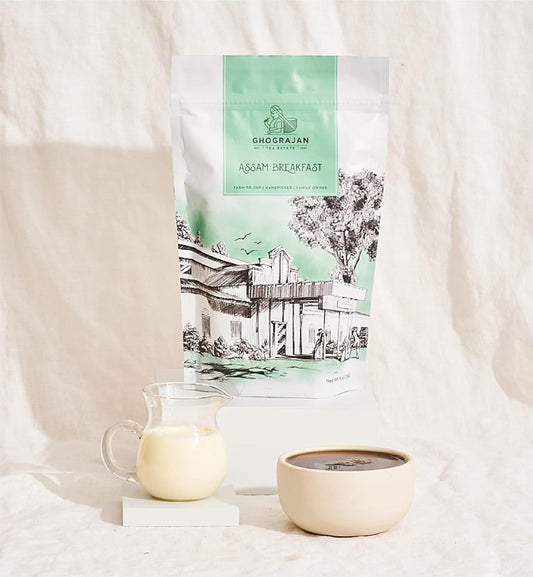 Assam Breakfast High Caffeine Loose Black Tea From India (200+ Cups) - Fresh Harvest - Perfect For Strong Morning Milk Tea Or Indian Chai Tea - Farm2Cup No Middleman - Bulk Pack - 1 Pound