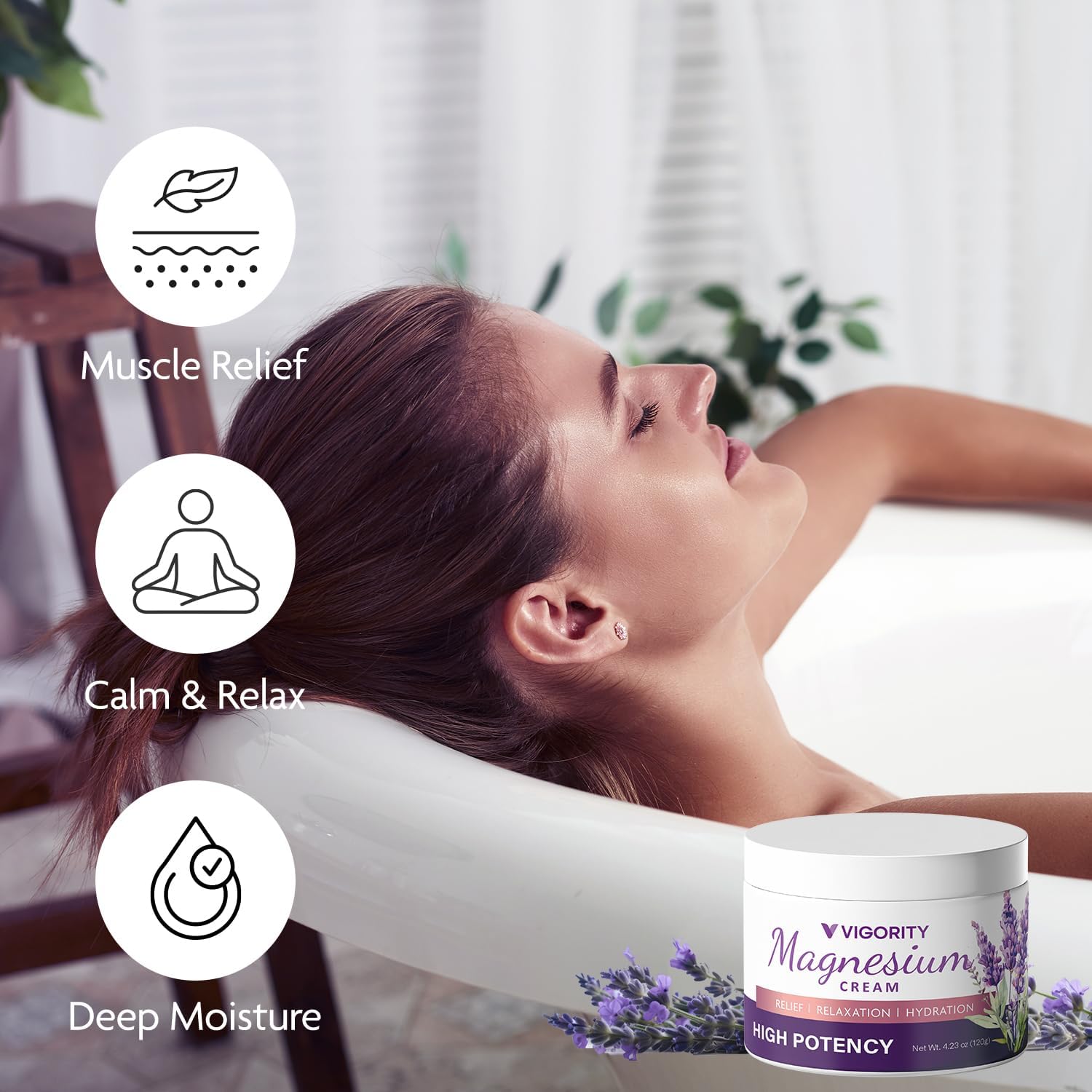 Vigority Magnesium Cream For Sleep: Magnesium Lotion For Leg Cramps - Soothing Magnesium With Lavender, Vitamin E And Shea Butter - Safe For Kids & Pregnant Individuals - 4.23 Oz : Beauty & Personal Care