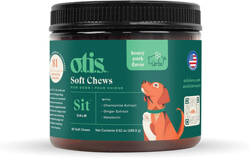 Soft Chew Multivitamin For Dogs - Calming Functional | Calm & Soothe Dog Anxiety, Include Omega-3 Fatty Acids, L-Theanine, And Melatonin | Otis Healthy Dog Treats | 90 Counts, 9.52 Oz