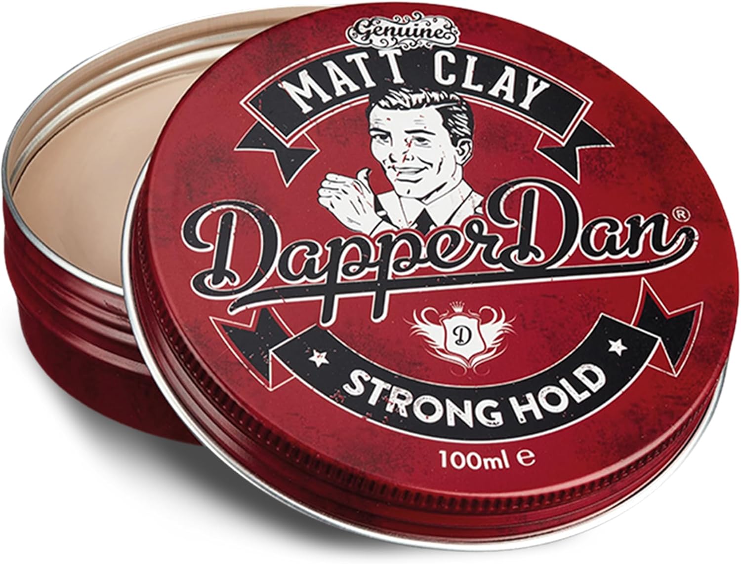 Dapper Dan Matt Clay, Strong Hold Matte Finish Soft Clay For Men, Mens Firm Hold Hair Clay Saffron And Leather Fragrance 1 X 100 Ml