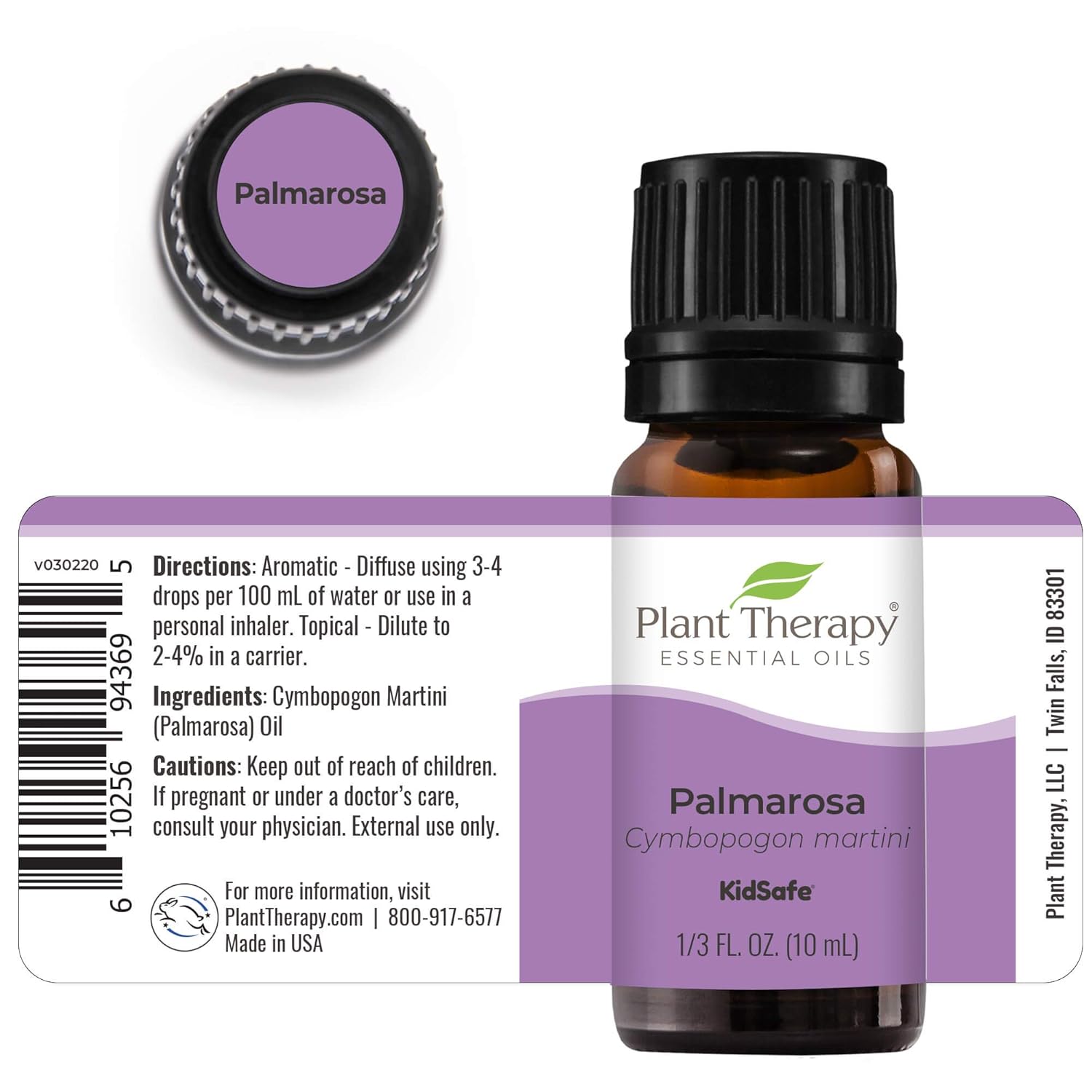Plant Therapy Palmarosa Essential Oil 100% Pure, Undiluted, Natural Aromatherapy, Therapeutic Grade 10 mL (1/3 oz) : Health & Household