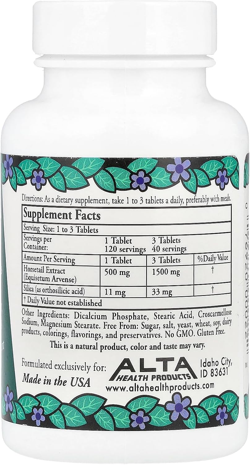 Products, Herbal Silica With Bioflavonoids , Tablets, 120 Count