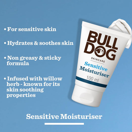 Bulldog Sensitive Moisturiser For Men, 100Ml, (Pack Of 2)