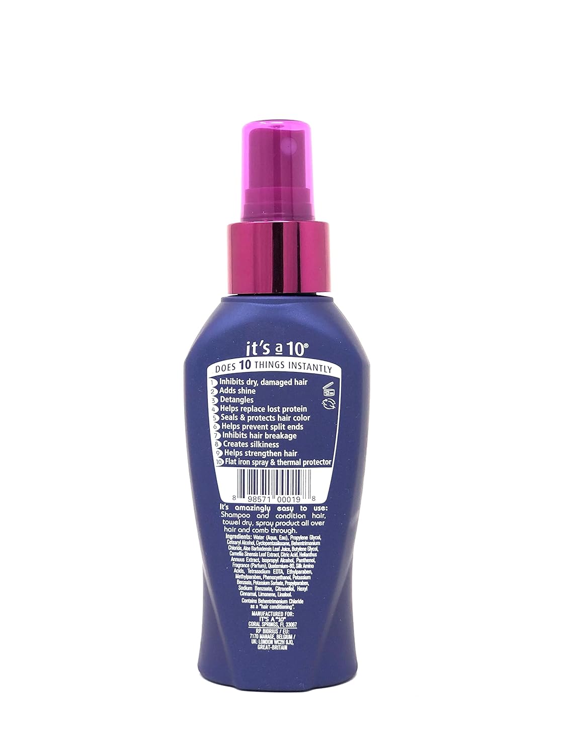 It's a 10 Haircare Miracle Leave-In product, 4 fl. oz (4 Fl Oz (Pack of 3)) : Beauty & Personal Care