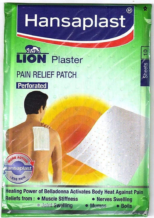 Hansaplast Belladonna Plaster - 17Cm X 11Cm - Perforated - 10 Sheets
