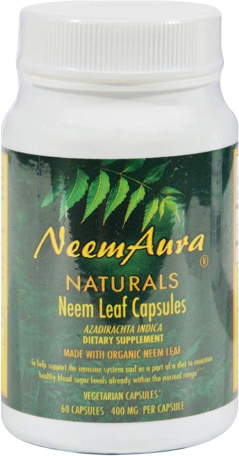 NEEMAURA Naturals NEEM Leaf VEGI CAPS, 60 VCAP : Health & Household