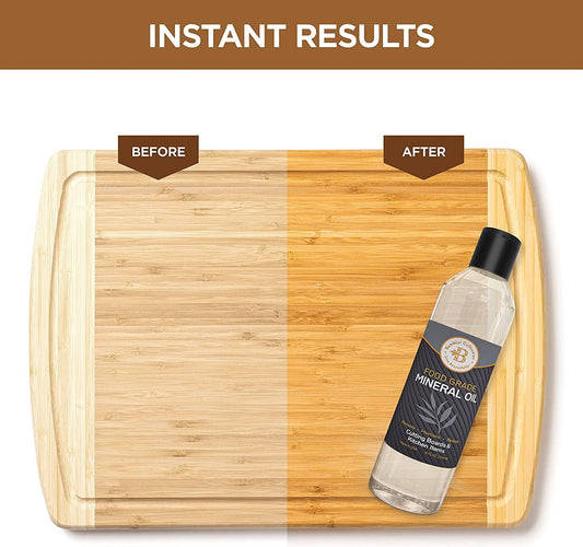 Mineral Oil for Cutting Board - 8oz Food Grade Mineral Oil, Butcher Block Oil to Maintain Wood Cutting Board Conditioner, Protects and Restores Wood, Bamboo, and Teak Cutting Boards and Utensils