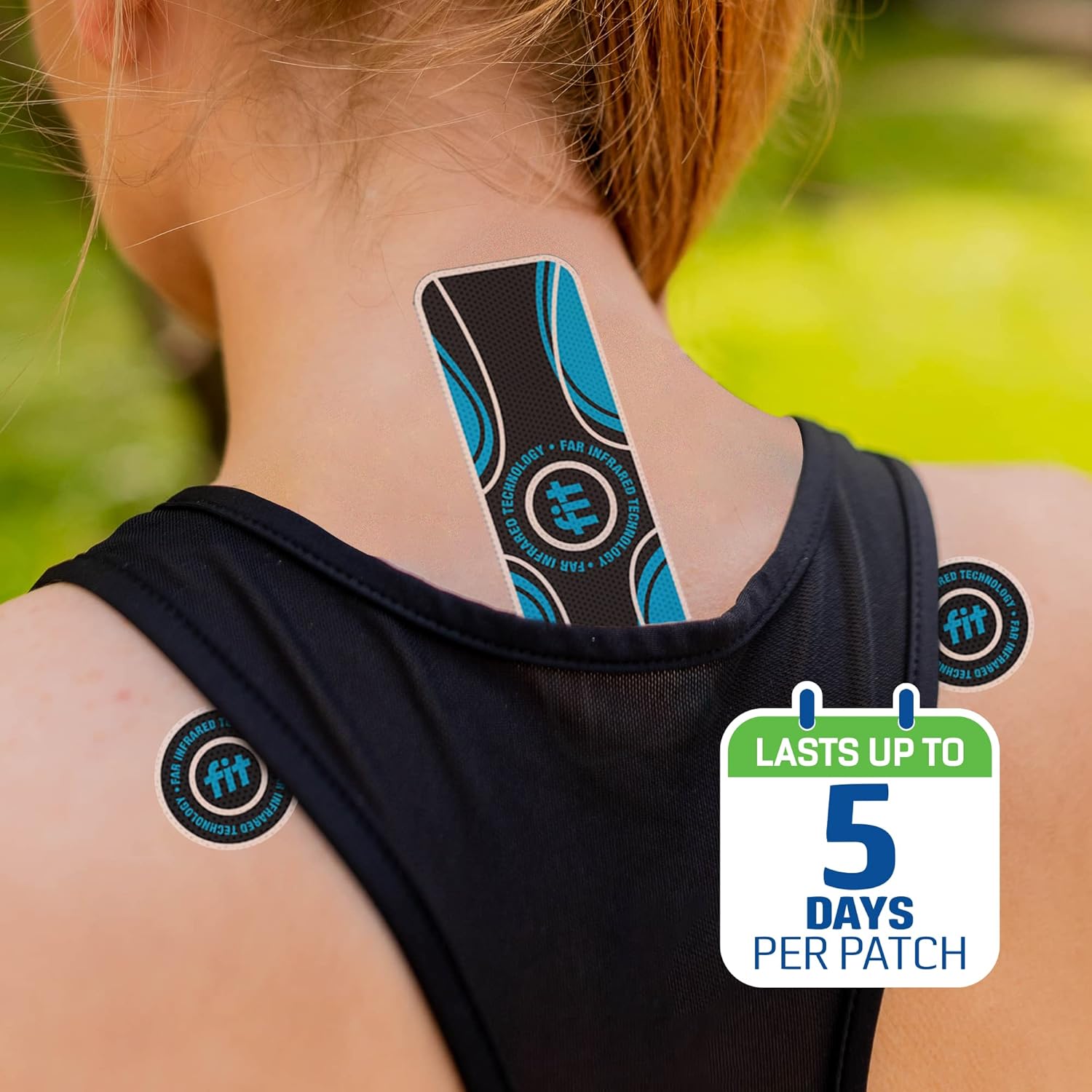 Jointflex Fit Therapy Far Infrared Universal Patch, Supports Continuous Active Mobility For Muscles & Joints, Up To 5 Days/Patch, Water Resistant, Non-Heating, Drug-Free, 9-Ct, 3 Rectangular/6 Round : Health & Household