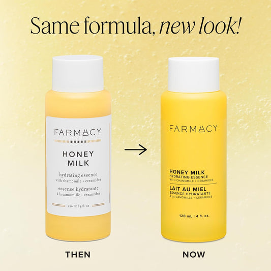 Farmacy Hydrating Essence - Hydrating Honey Milk Toner + Facial Essence To Soothe, Moisturize And Strengthen Skin Barrier - Preps Complexion For Skincare Products Or Makeup Application (120Ml)